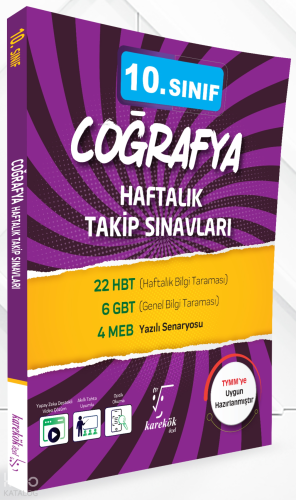 Karekök Yayınları 10. Sınıf Coğrafya Haftalık Takip Sınavları