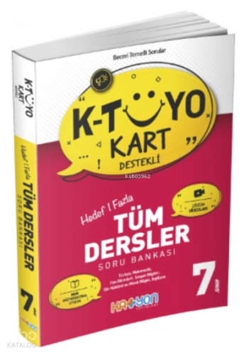 Katyon 7. Sınıf K-Tüyo Kart Destekli Tüm Dersler Soru Bankası