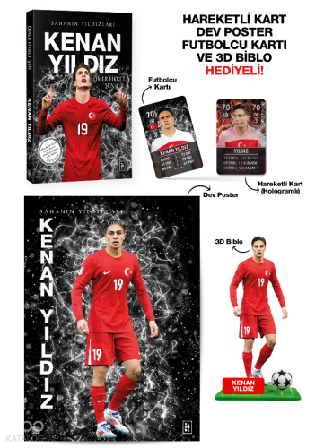 Kenan Yıldız - Sahanın Yıldızları - 3D Biblo - Hareketli Kart - Dev Poster - Futbolcu Kartı Hediyeli!