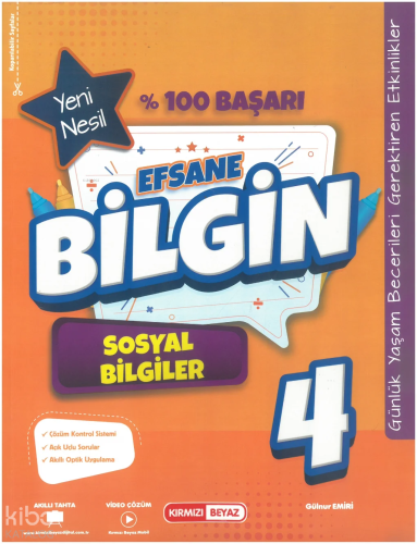 Kırmızı Beyaz 4. Sınıf Efsane Bilgin Sosyal Bilgiler