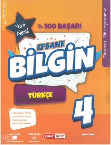 Kırmızı Beyaz 4. Sınıf Efsane Bilgin Türkçe