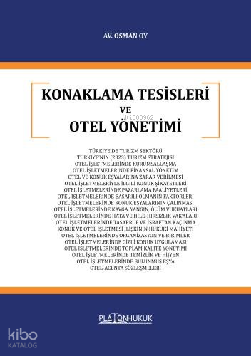 Konaklama Tesisleri Ve  Otel Yönetimi