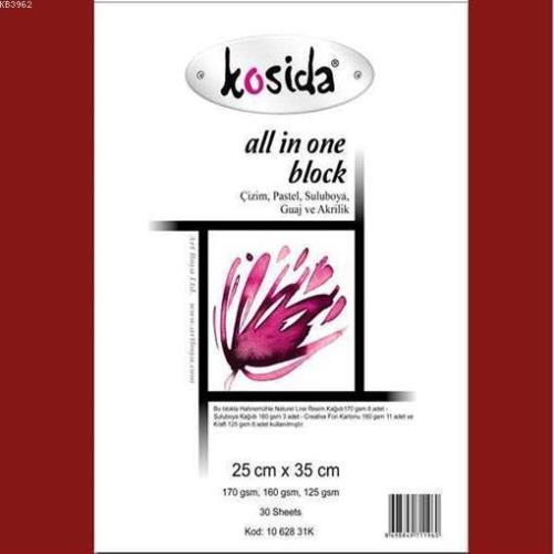 Kosida 25X35 All İn One Block Resim Defteri - Kitapiks.com