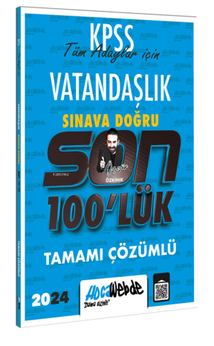Kpss 2024 Vatandaşlık Son 100 lük Tamamı Çözümlü Sorular - Kitapiks.co