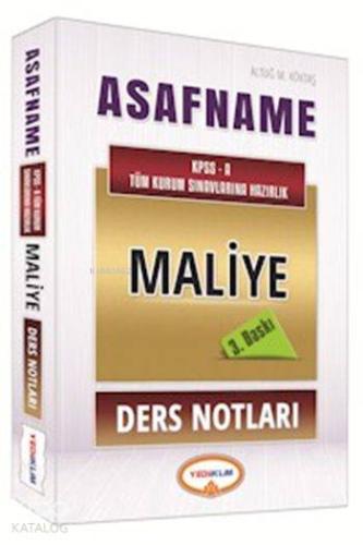 KPSS A Grubu Asafname Maliye Ders Notları 2016