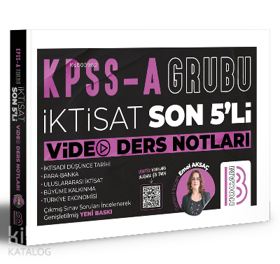 KPSS A Grubu İktisat Son 5'li Video Ders Notları