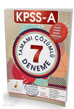 KPSS A Grubu Tamamı Çözümlü 7 Deneme 2018