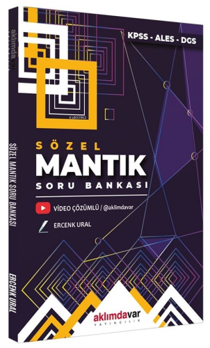 KPSS ALES DGS Sözel Mantık Soru Bankası Video Çözümlü - Kitapiks.com