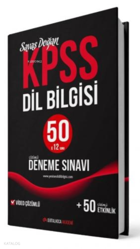 KPSS Dil Bilgisi Video Çözümlü 50 Deneme Sınavı Dijital Hoca Akademi