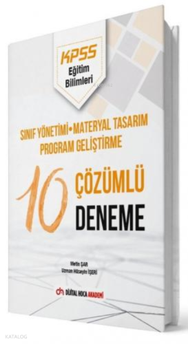 KPSS Eğitim Bilimleri Program Geliştirme Çözümlü 10 Deneme Dijital Hoca Akademi