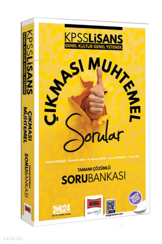 KPSS GK-GY Çıkması Muhtemel Sorular Tamamı Çözümlü Soru Bankası