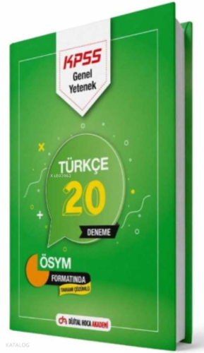KPSS GY Türkçe Tamamı Çözümlü 20 Deneme Dijital Hoca Akademi