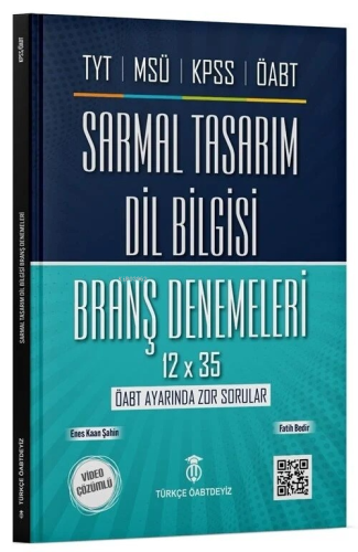 KPSS ÖABT TYT MSÜ Dil Bilgisi Sarmal Tasarım 12x35 Deneme - Kitapiks.c