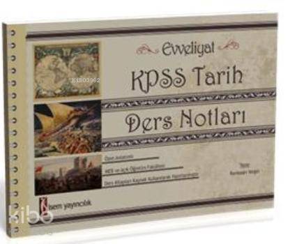 KPSS Orjinal Tarih Ders Notları