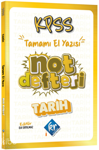 KR Akademi KPSS Tarih El Yazısı Konu Anlatım Defteri