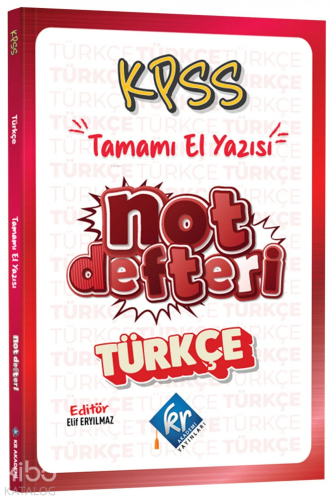 KR Akademi KPSS Türkçe El Yazısı Konu Anlatım Defteri