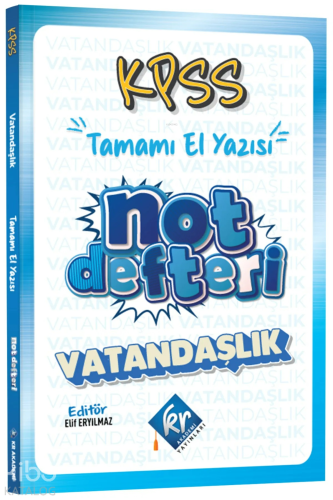 KR Akademi KPSS Vatandaşlık El Yazısı Konu Anlatım Defteri