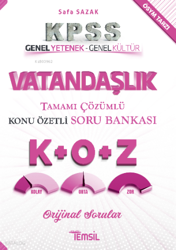 KPSS Vatandaşlık Tamamı Çözümlü Konu Özetli Soru Bankası