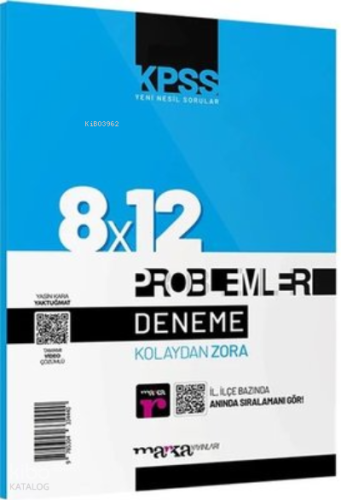 KPSS Yeni Nesil 8x12 Tamamı Video Çözümlü Problemler Deneme Marka Yayınları