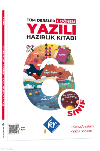 KR Akademi 6. Sınıf Tüm Dersler 1. Dönem Yazılı Hazırlık Kitabı