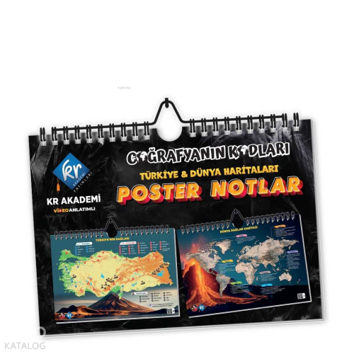 Kr Akademi Coğrafyanın Kodları Türkiye ve Dünya Duvar Haritaları Poste