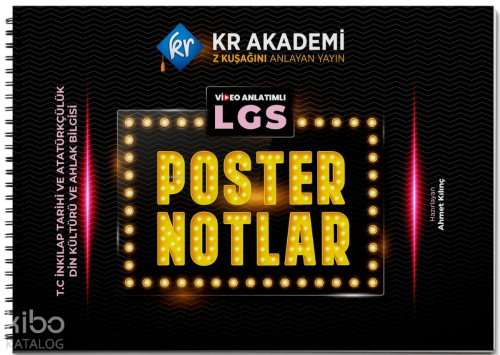 KR Akademi LGS İnkılap Tarihi ve Atatürkçülük Din Kültürü ve Ahlak Bilgisi Poster Notları