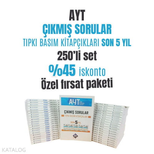 KR Akademi Yayınları AYT Çıkmış Sorular Son 5 Yıl Tıpkı Basım Fasikülleri ''100 Adetli Set''