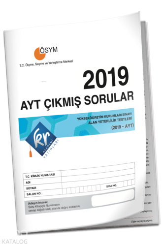 KR Akademi Yayınları AYT Çıkmış Sorular Tıpkı Basım Kitapçığı
