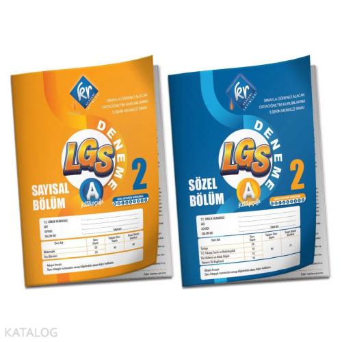 KR Akademi Yayınları LGS - 2 ( Türkiye Geneli) Deneme Sınavı - Kitapik