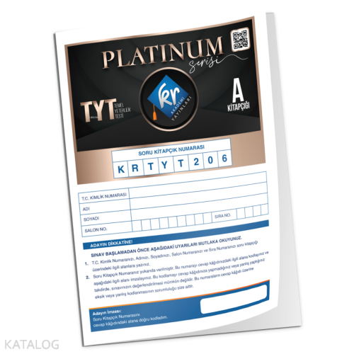 KR Akademi Yayınları TYT - 2 ( Platinum Serisi ) Deneme Sınav