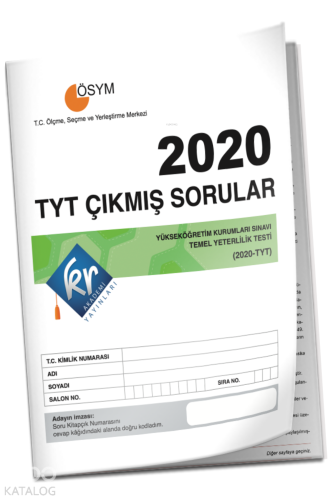 KR Akademi Yayınları TYT Çıkmış Sorular Tıpkı Basım Kitapçığı - Kitapi