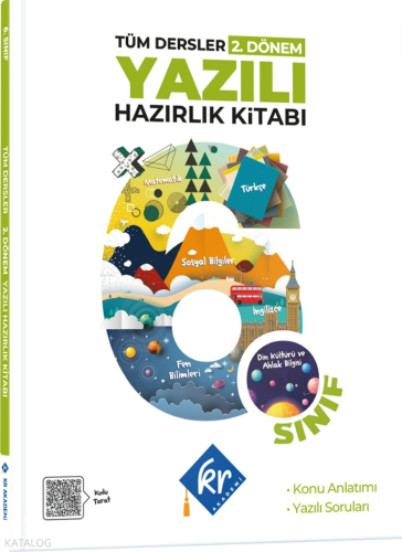 KR Akademi6. Sınıf Tüm Dersler 2. Dönem Yazılı Hazırlık Kitabı