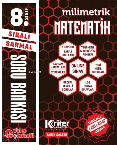 Kriter Akademi Yayınları 8. Sınıf Matematik Milimetrik Soru Bankası
