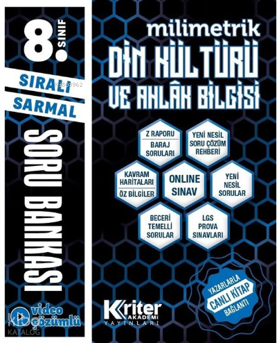 Kriter Akademi Yayınları Din Kültürü Soru Bankası- 8. Sınıf