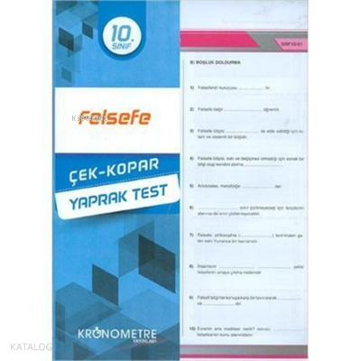 Kronometre - 10. Sınıf Felsefe Yaprak Test