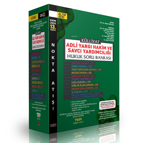 Külliyat Adli Hakim ve Savcı Yardımcılığı Hukuk Soru Bankası