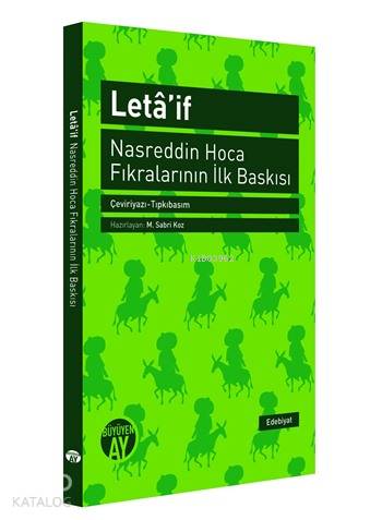 Letâ'if; Nasreddin Hoca Fıkralarının İlk Baskısı