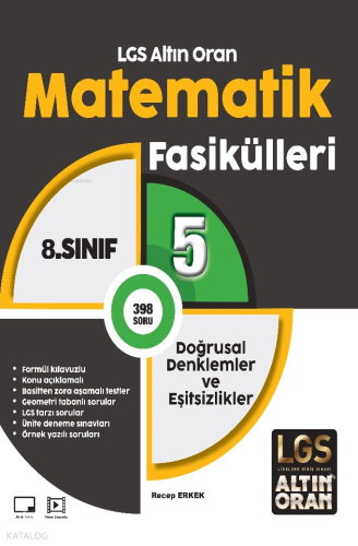 LGS Altın Oran Matematik Fasikülleri 5 Doğrusal Denklemler ve Eşitsizlikler