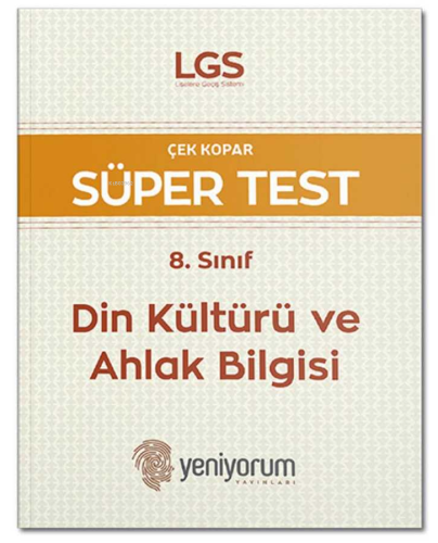 LGS Çek Kopar Süper Test 8. Sınıf Din Kültürü ve Ahlak Bilgisi - Kitap