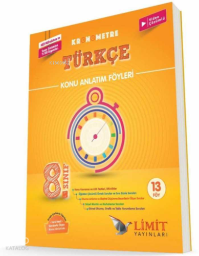 Limit 8.Sınıf Kronometre Türkçe Konu Bitirme Föyü
