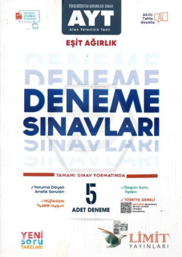 Limit Ayt Eşit Ağırlık 5'Li Deneme Seti - Kitapiks.com