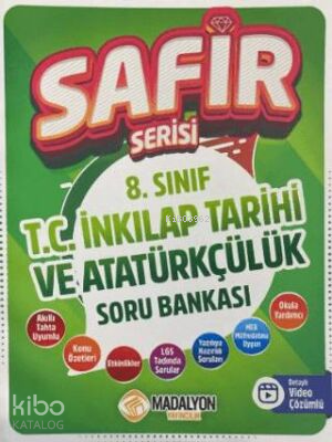 Madalyon Yayınları 8. Sınıf Safir T.C. İnkılap Tarihi ve Atatürkçülük Soru Bankası