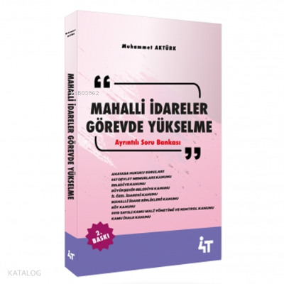Mahalli İdareler Görevde Yükselme Ayrıntılı Soru Bankası
