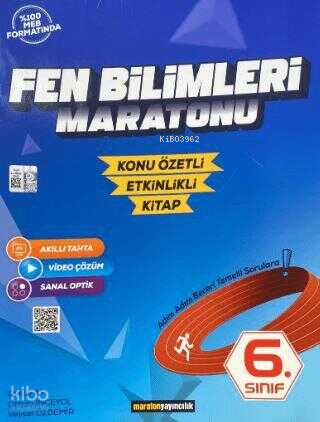 Maraton Yayıncılık 6. Sınıf Fen Bilimleri Maratonu Konu Özetli - Etkinlikli Kitap