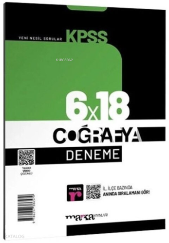 Marka Yayınları KPSS Coğrafya 6x18 Deneme Tamamı Video Çözümlü