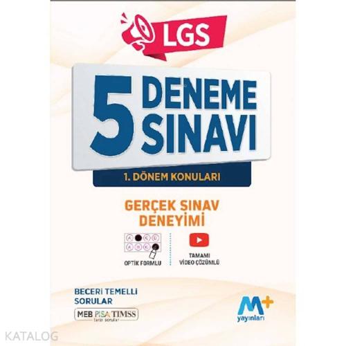 Martı Yayınları 8. Sınıf 1. Dönem LGS 5 Deneme Sınavı Gerçek Sınav Deneyimi Martı 