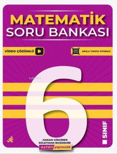 Matsev Yayıncılık 6. Sınıf Matematik Soru Bankası