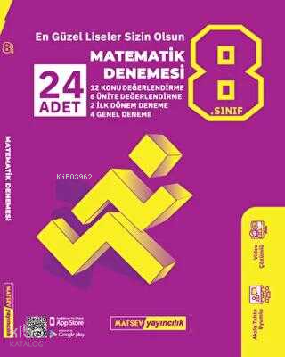 Matsev Yayıncılık 8. Sınıf 24’lü Matematik Denemesi