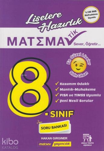 Matsev Yayınları 8. Sınıf LGS Matematik Soru Bankası Matsev 