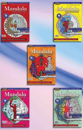 Maxi Mandala Desenlerle Boyama Terapisi 5'li Set